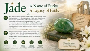 Jade Name Meaning in Bible: