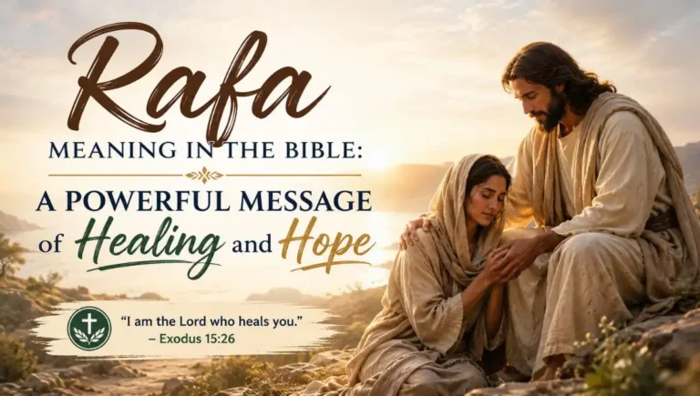 Rafa Meaning in the Bible: A Powerful Message of Healing and Hope