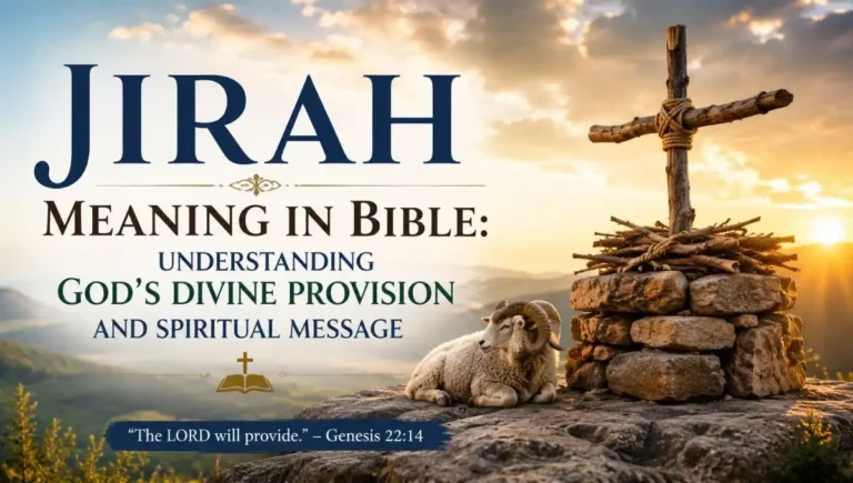 Jirah Meaning in Bible: Understanding God's Divine Provision and Spiritual Message