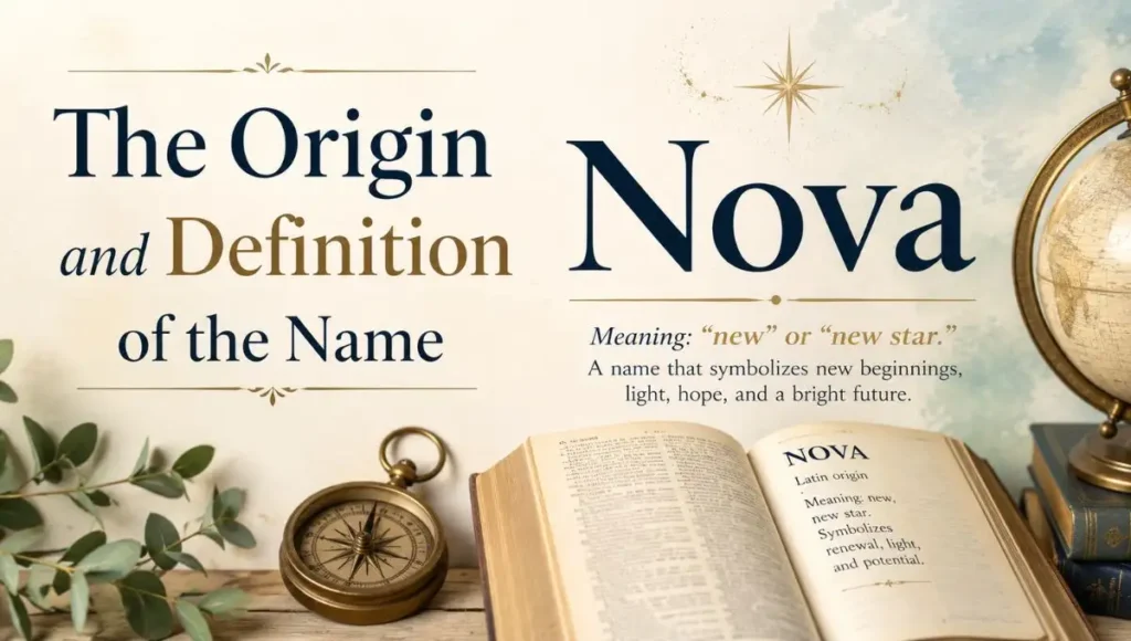 The Origin and Definition of the Name Nova