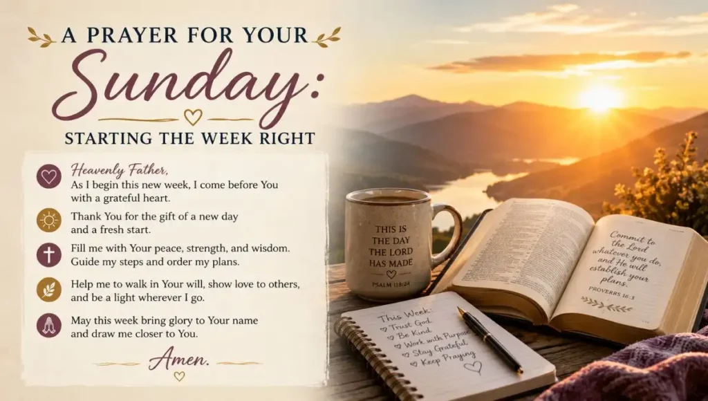 A Prayer for Your Sunday: Starting the Week Right