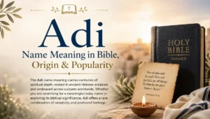 Adi Name Meaning in Bible, Origin & Popularity