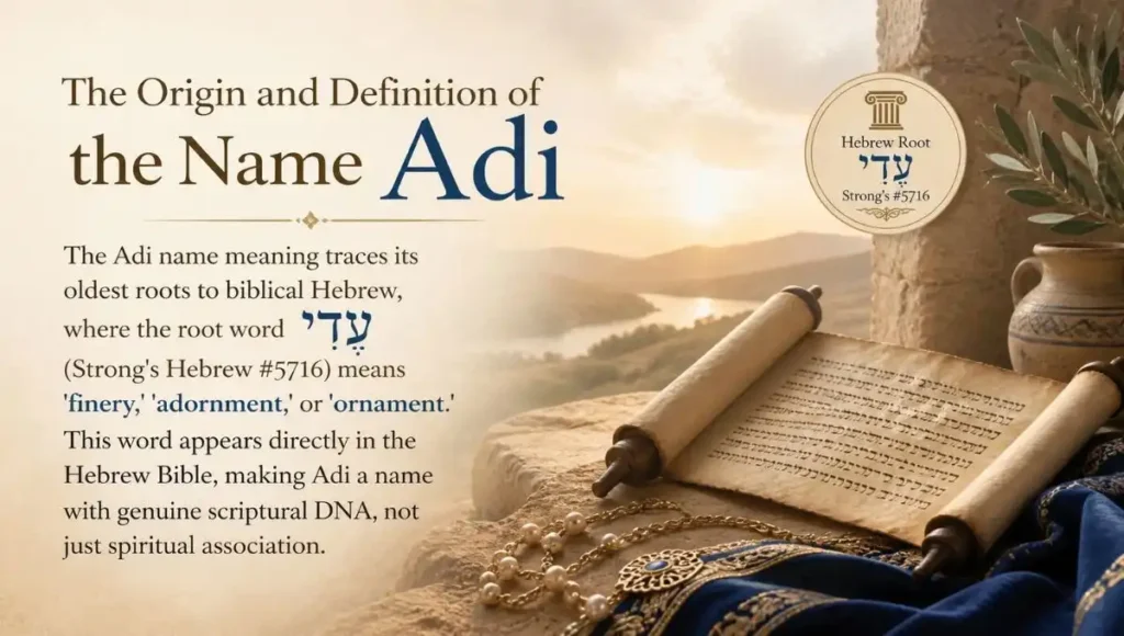 The Origin and Definition of the Name Adi