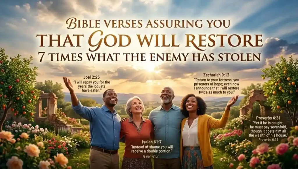 Bible Verses Assuring You That God Will Restore 7 Times What the Enemy Has Stolen