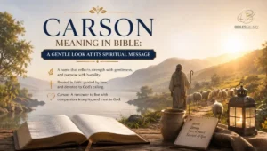 Carson Meaning in Bible: A Gentle Look at Its Spiritual Message
