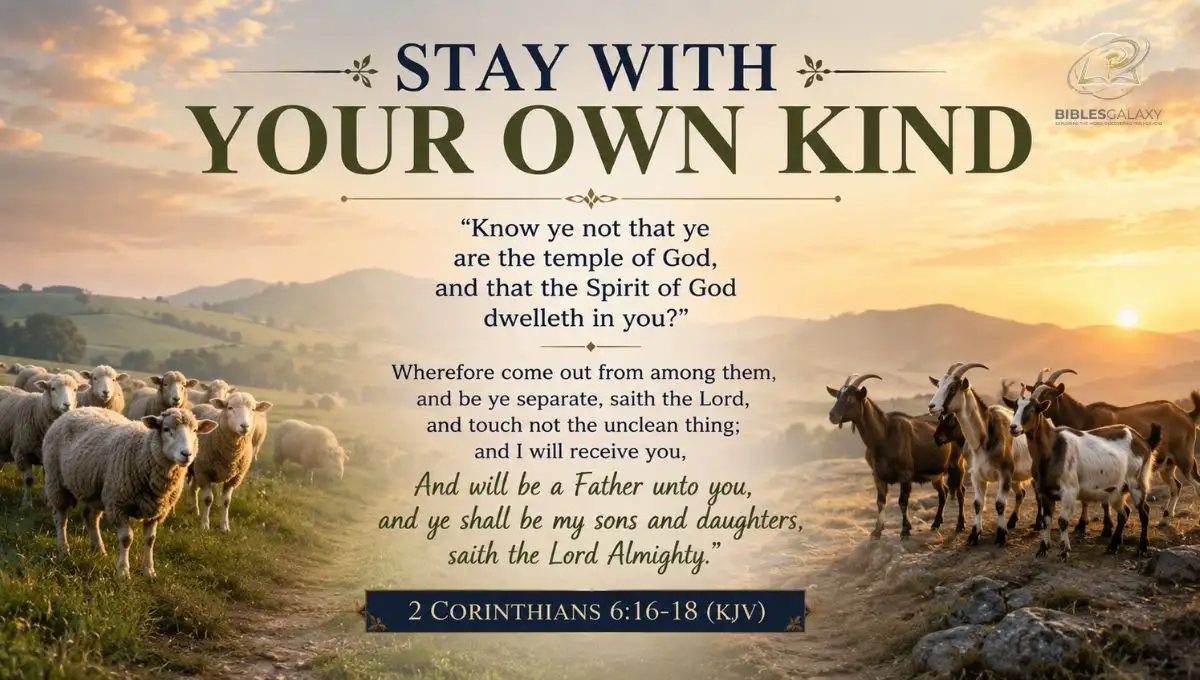 Inspiring Stay With Your Own Kind Bible Verse (KJV)