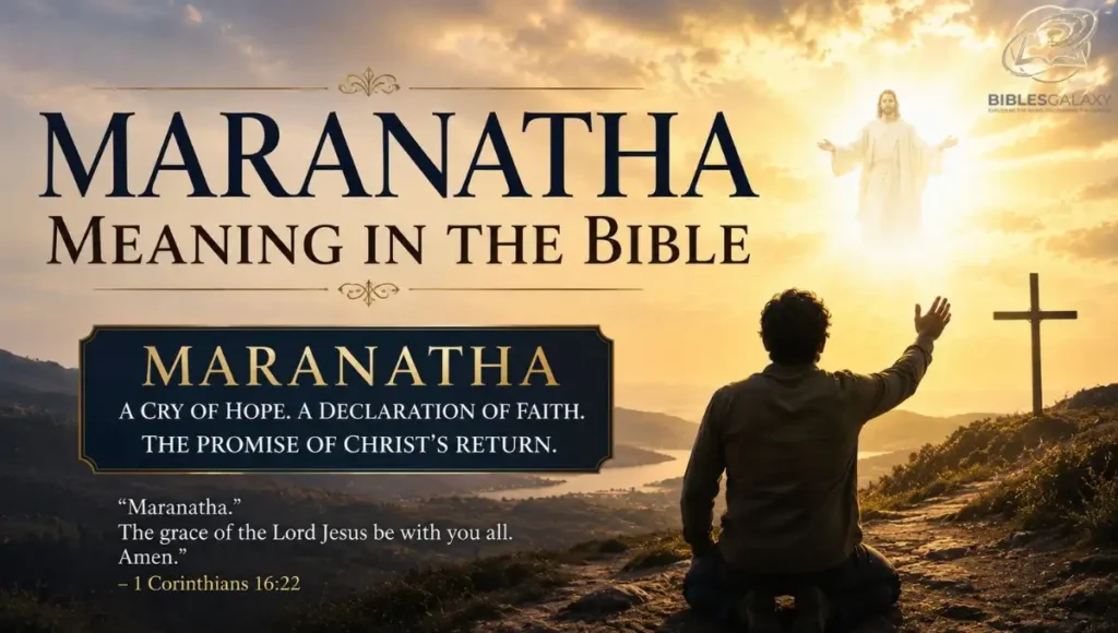 Maranatha Meaning in the Bible