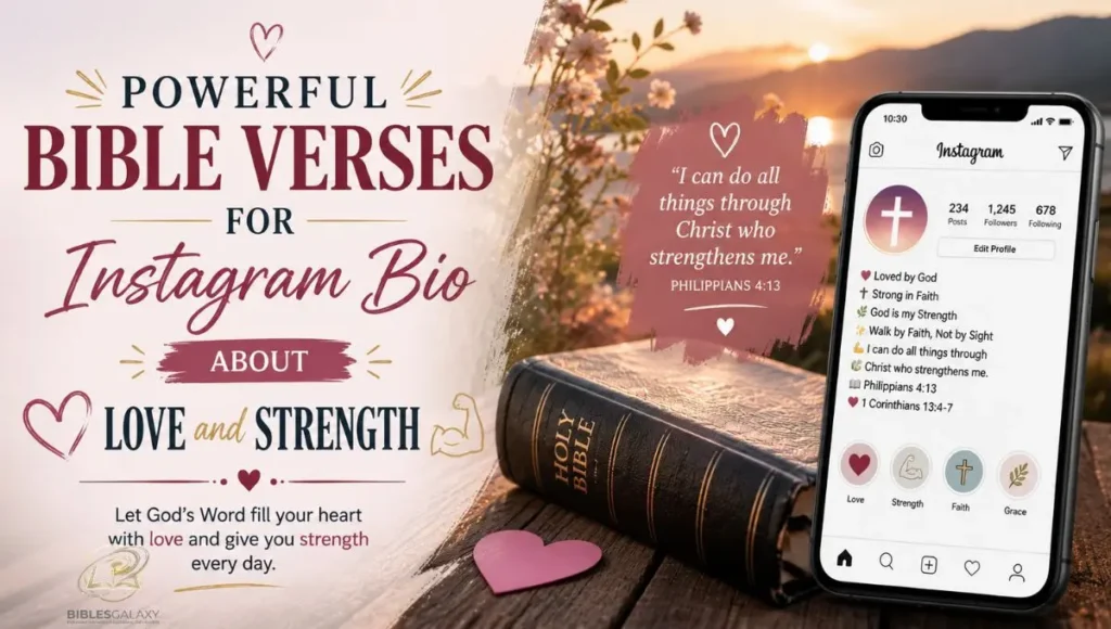 Powerful Bible Verses for Instagram Bio About Love and Strength