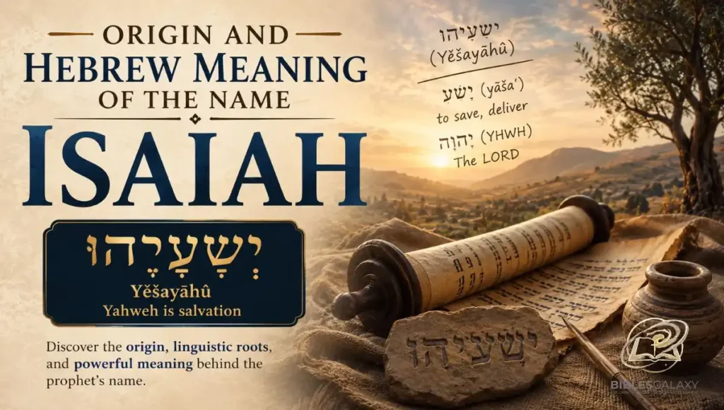 Origin and Hebrew Meaning of the Name Isaiah