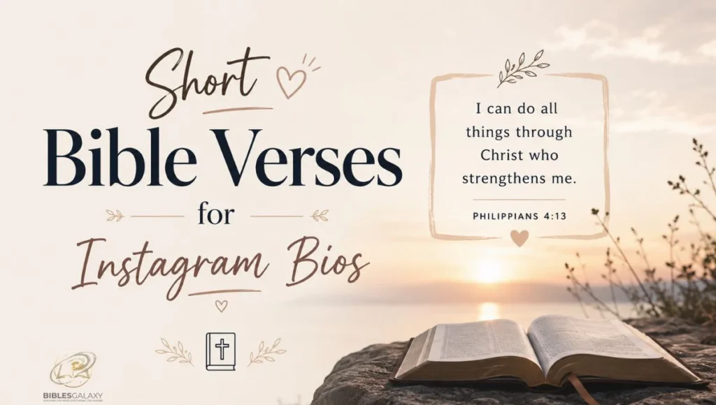Short Bible Verses for Instagram Bios